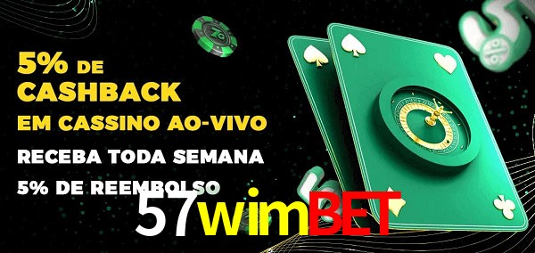 Promoções do cassino ao Vivo 57wimbet